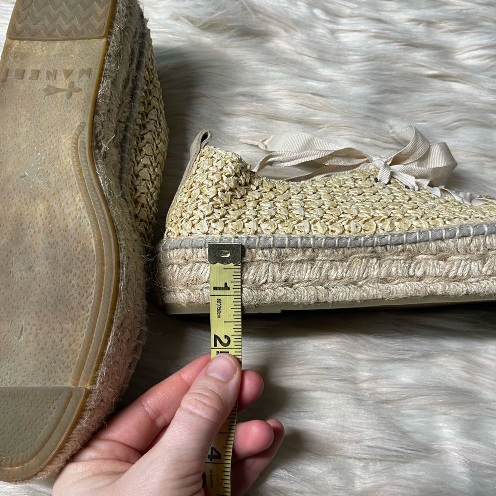 Manebi Raffia Lace-Up Espadrilles - Picture 7 of 12
